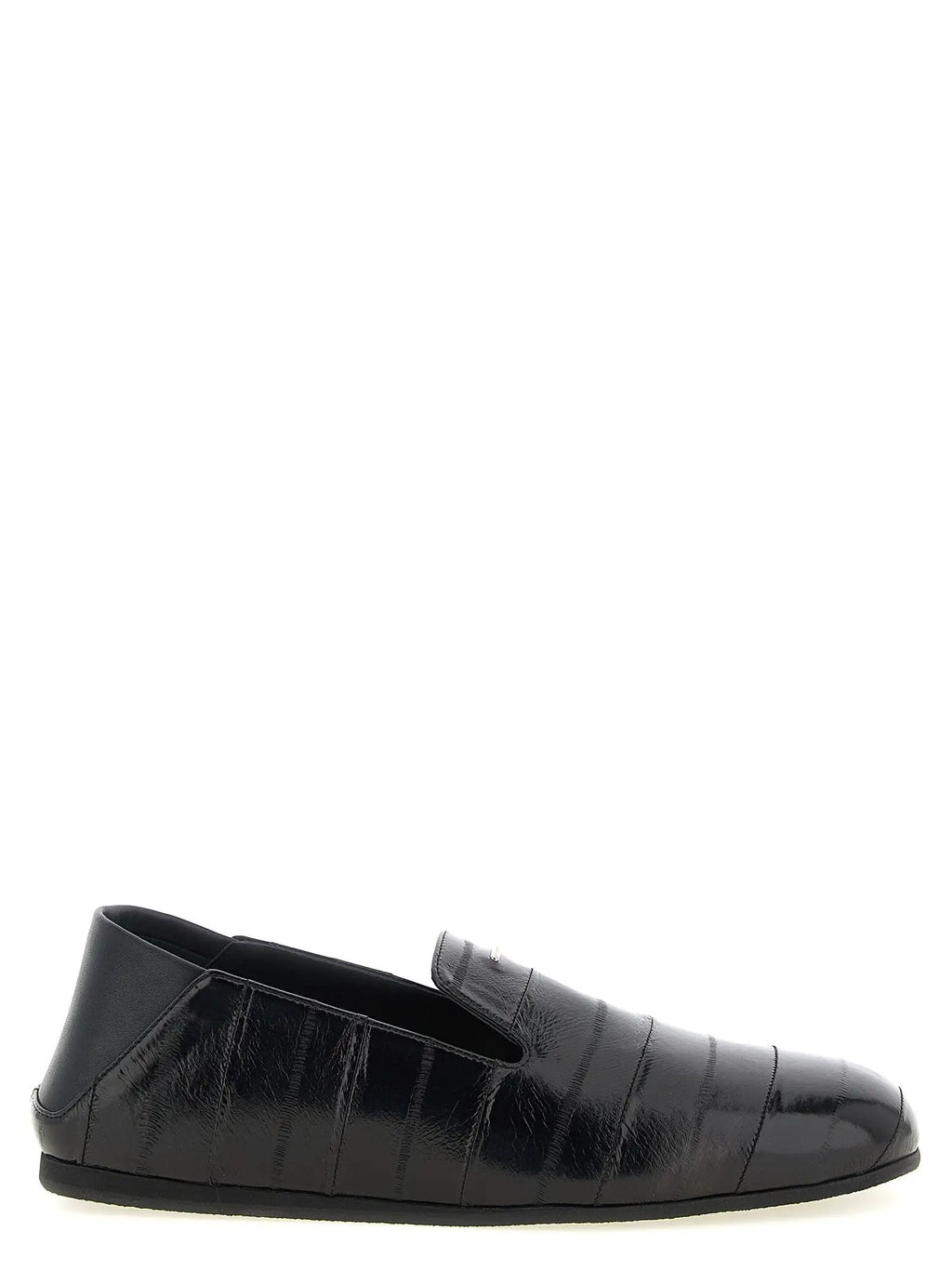 Giuseppe Zanotti Black Leather Slip-On Loafers