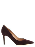 Escarpins à talons hauts en daim bordeaux Gianvito Rossi