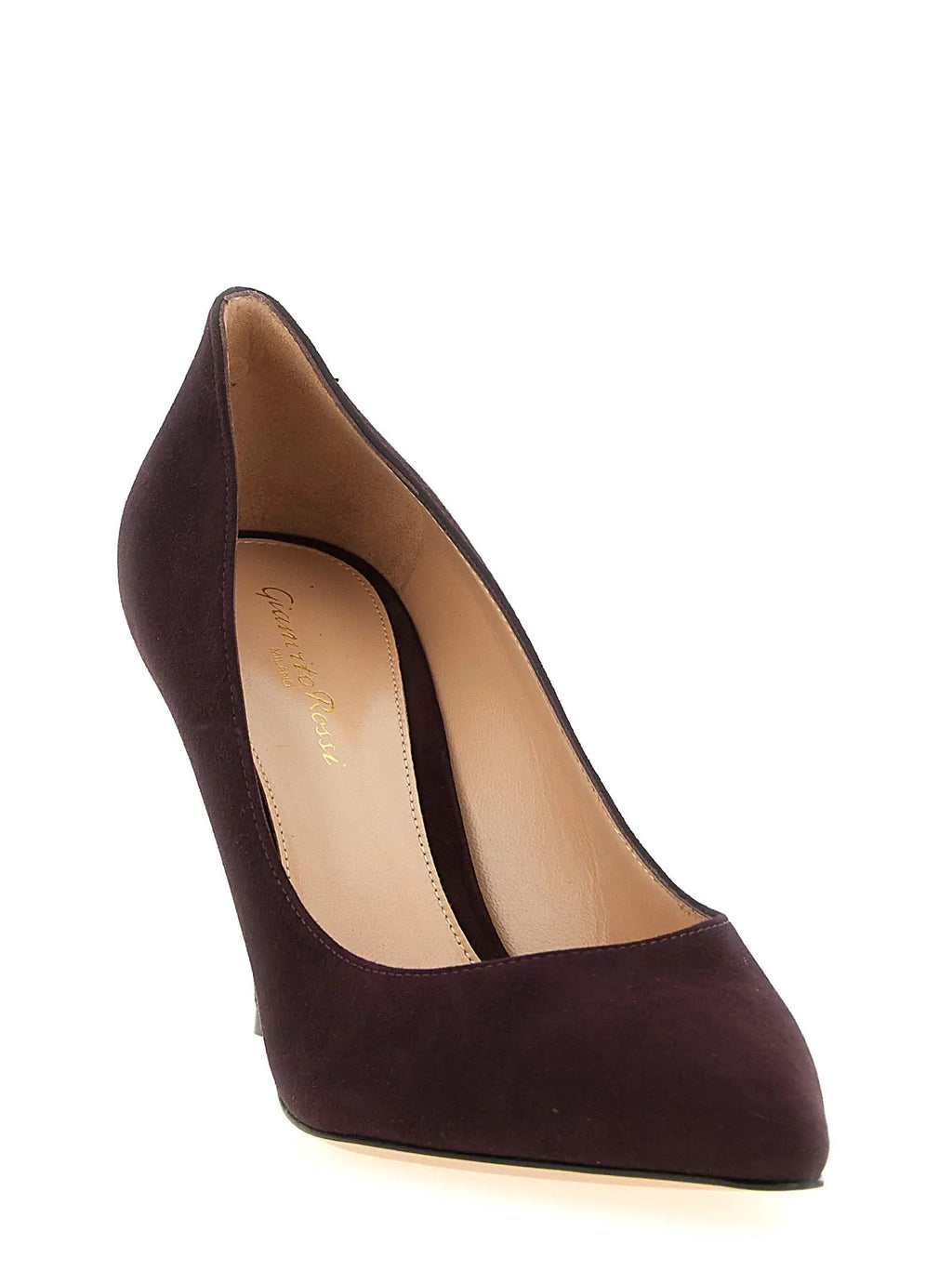Escarpins à talons hauts en daim bordeaux Gianvito Rossi