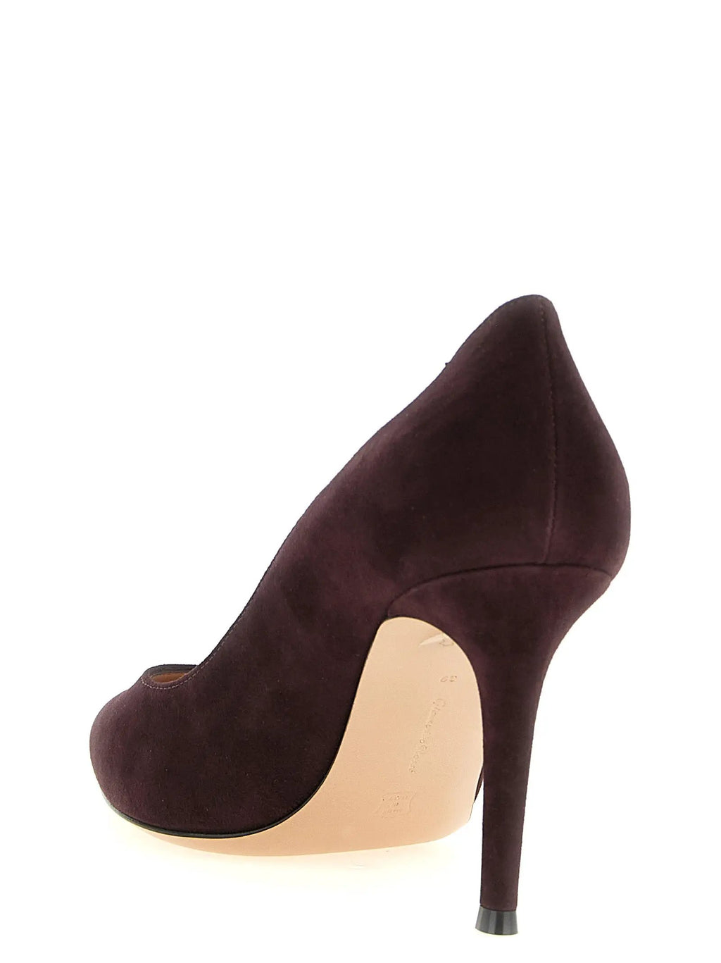 Escarpins à talons hauts en daim bordeaux Gianvito Rossi