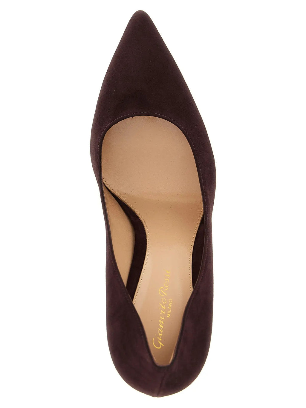 Escarpins à talons hauts en daim bordeaux Gianvito Rossi