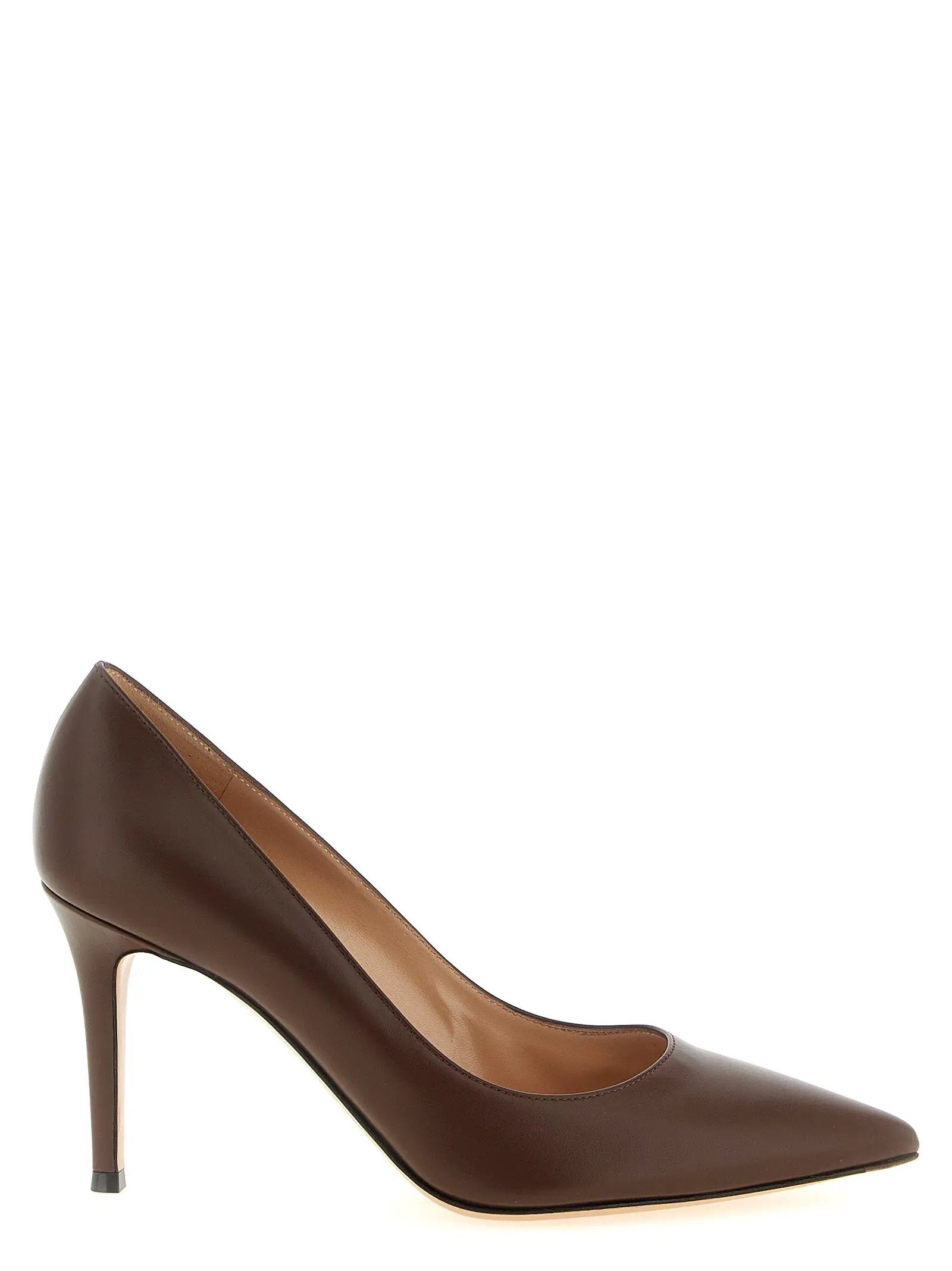 Escarpins Gianvito Rossi en cuir de veau marron à talons hauts