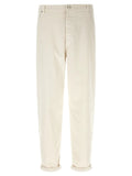 Brunello Cucinelli White Cotton Relaxed Fit Jeans
