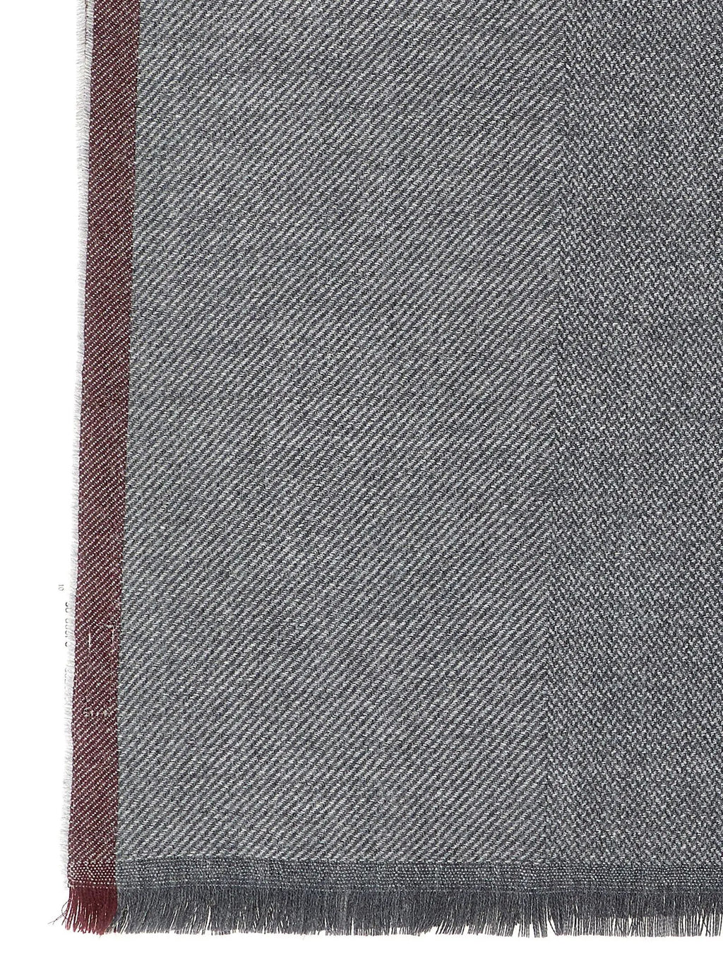Écharpe en Laine Grise Brunello Cucinelli