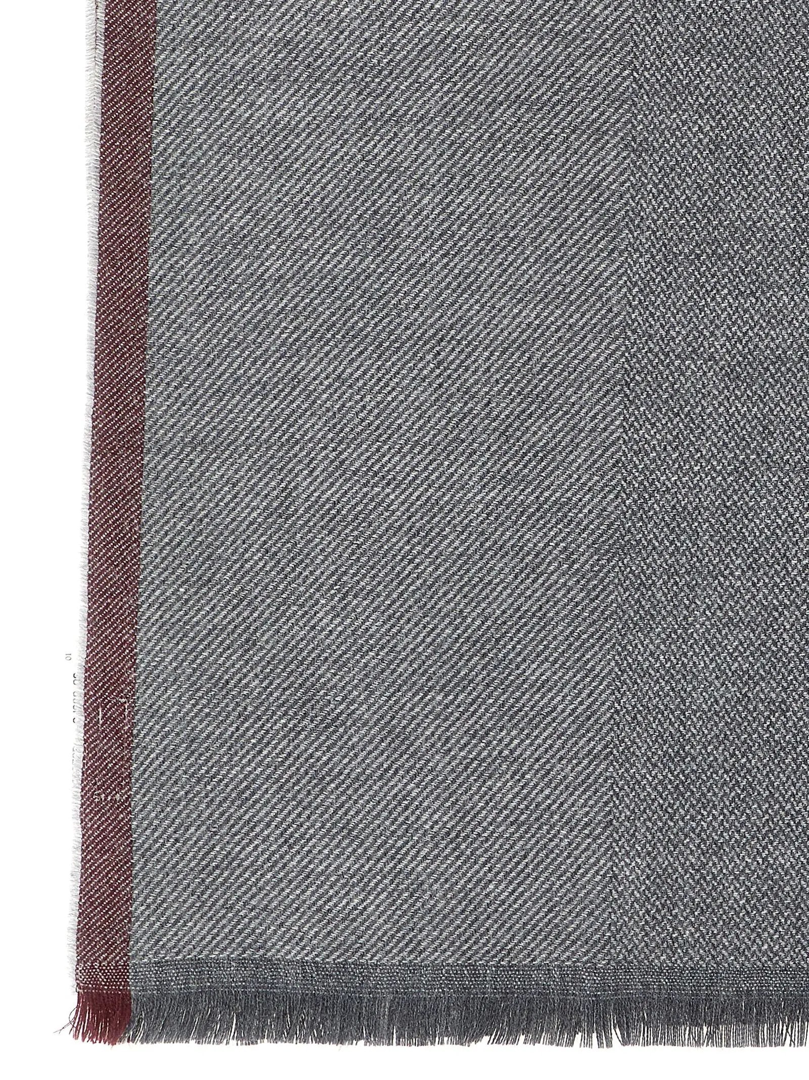 Écharpe en Laine Grise Brunello Cucinelli