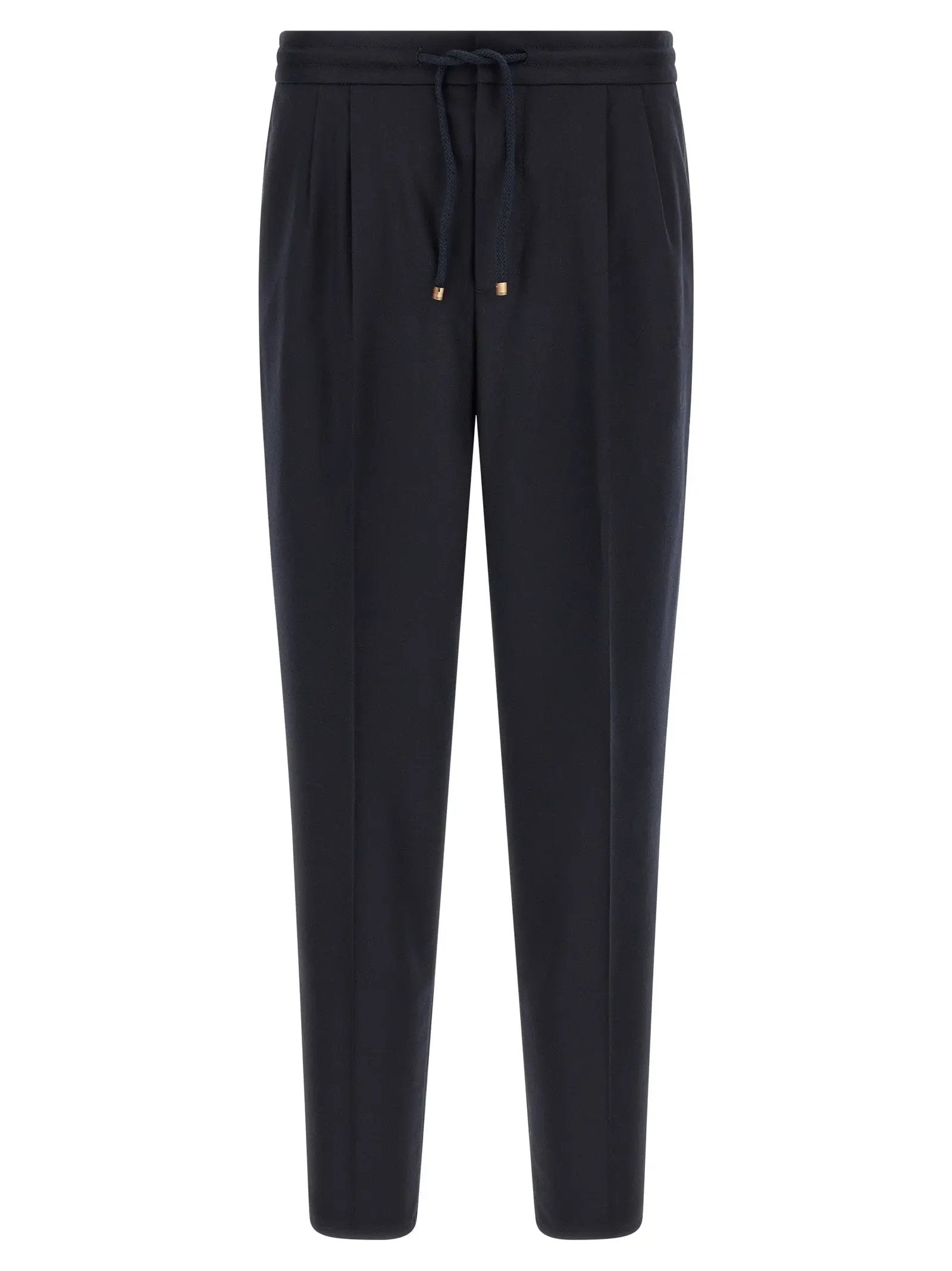 Brunello Cucinelli Blue Virgin Wool Casual Pants