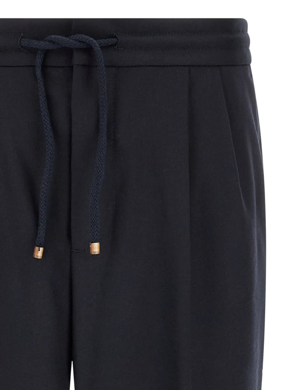 Brunello Cucinelli Blue Virgin Wool Casual Pants
