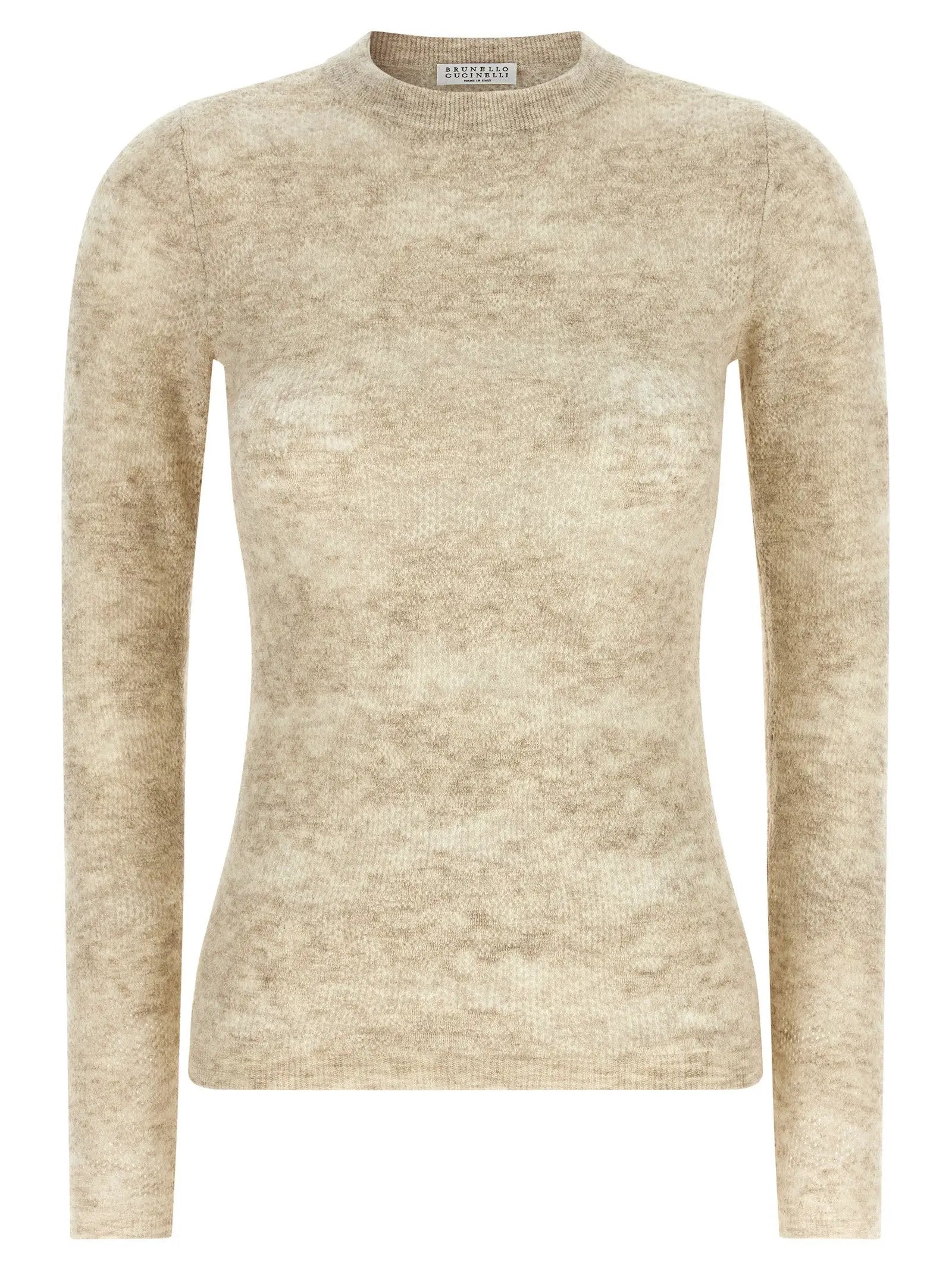 Brunello Cucinelli Beige Silk Cardigan