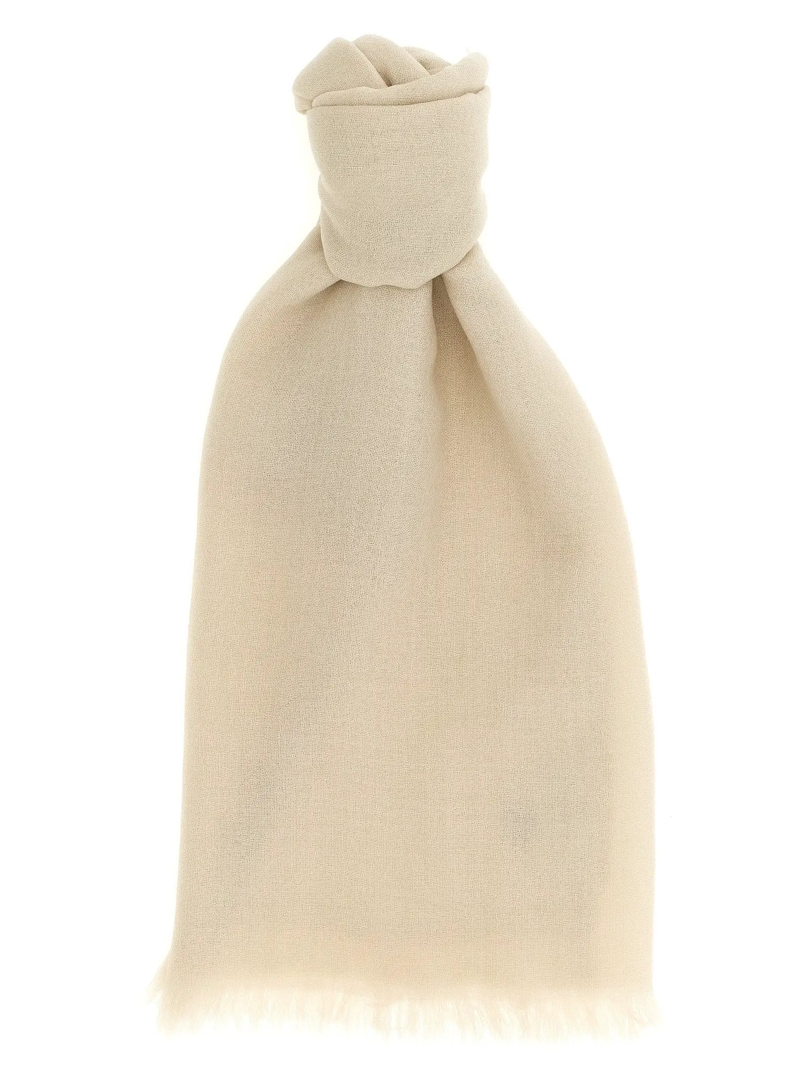 Brunello Cucinelli Beige Cashmere Scarf