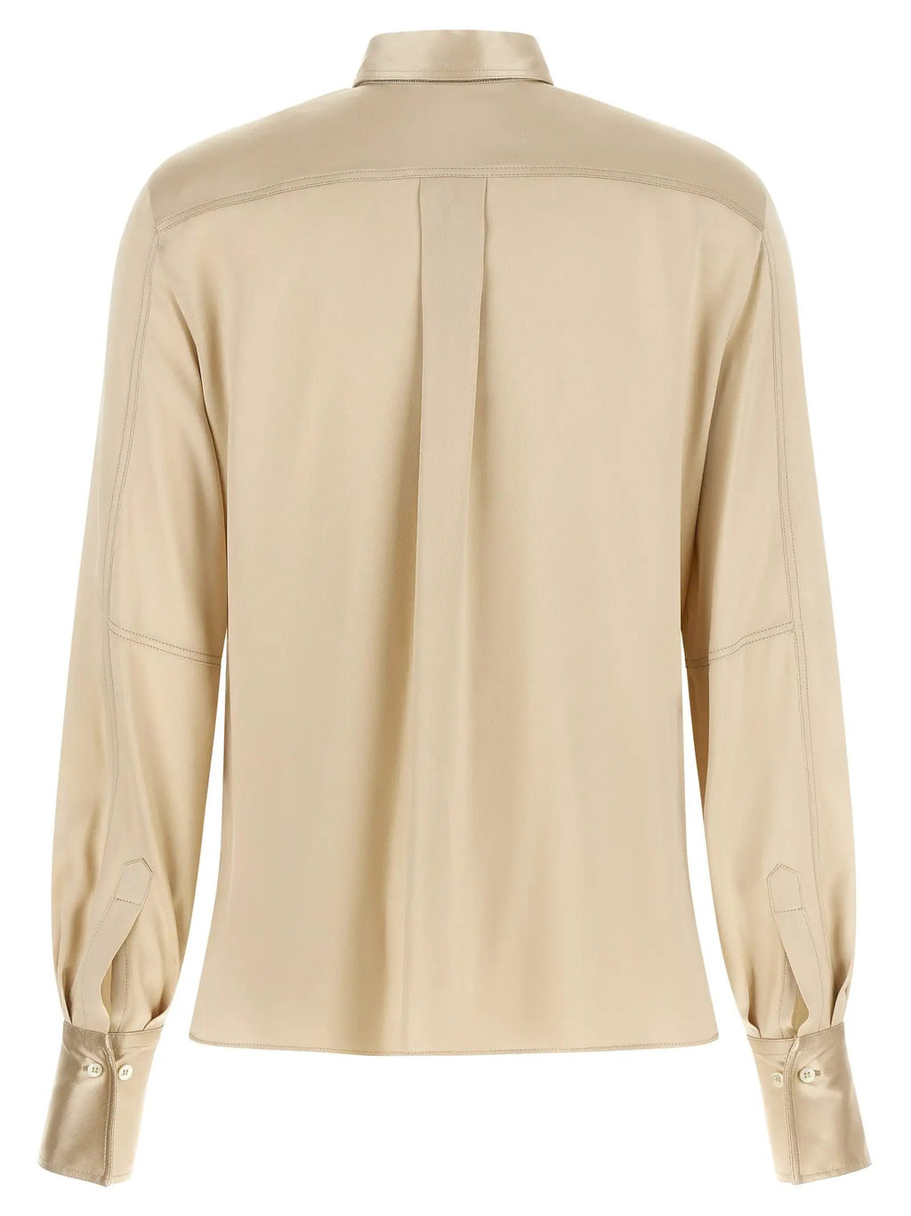 Brunello Cucinelli Beige Silk Blouse