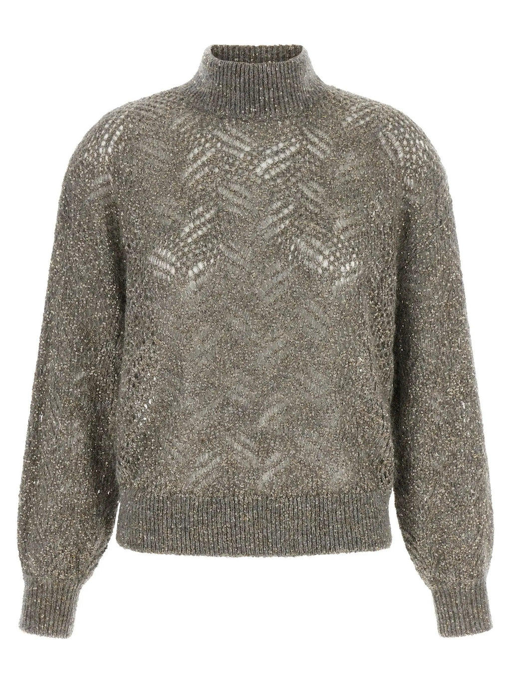 Cardigan Brunello Cucinelli en polyamide gris