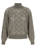 Cardigan Brunello Cucinelli en polyamide gris
