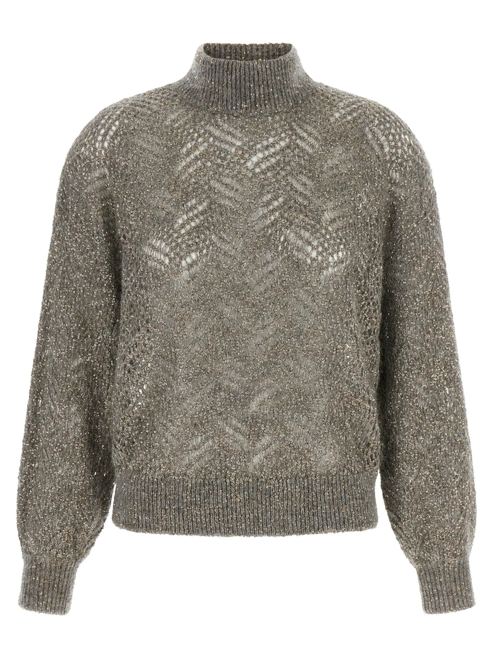 Cardigan Brunello Cucinelli en polyamide gris