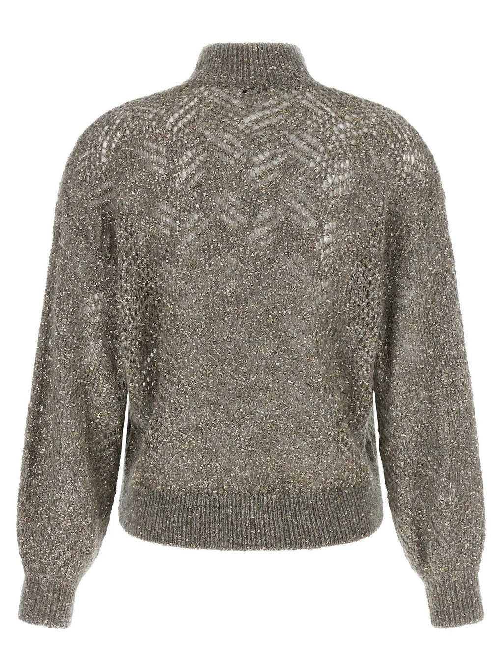 Cardigan Brunello Cucinelli en polyamide gris