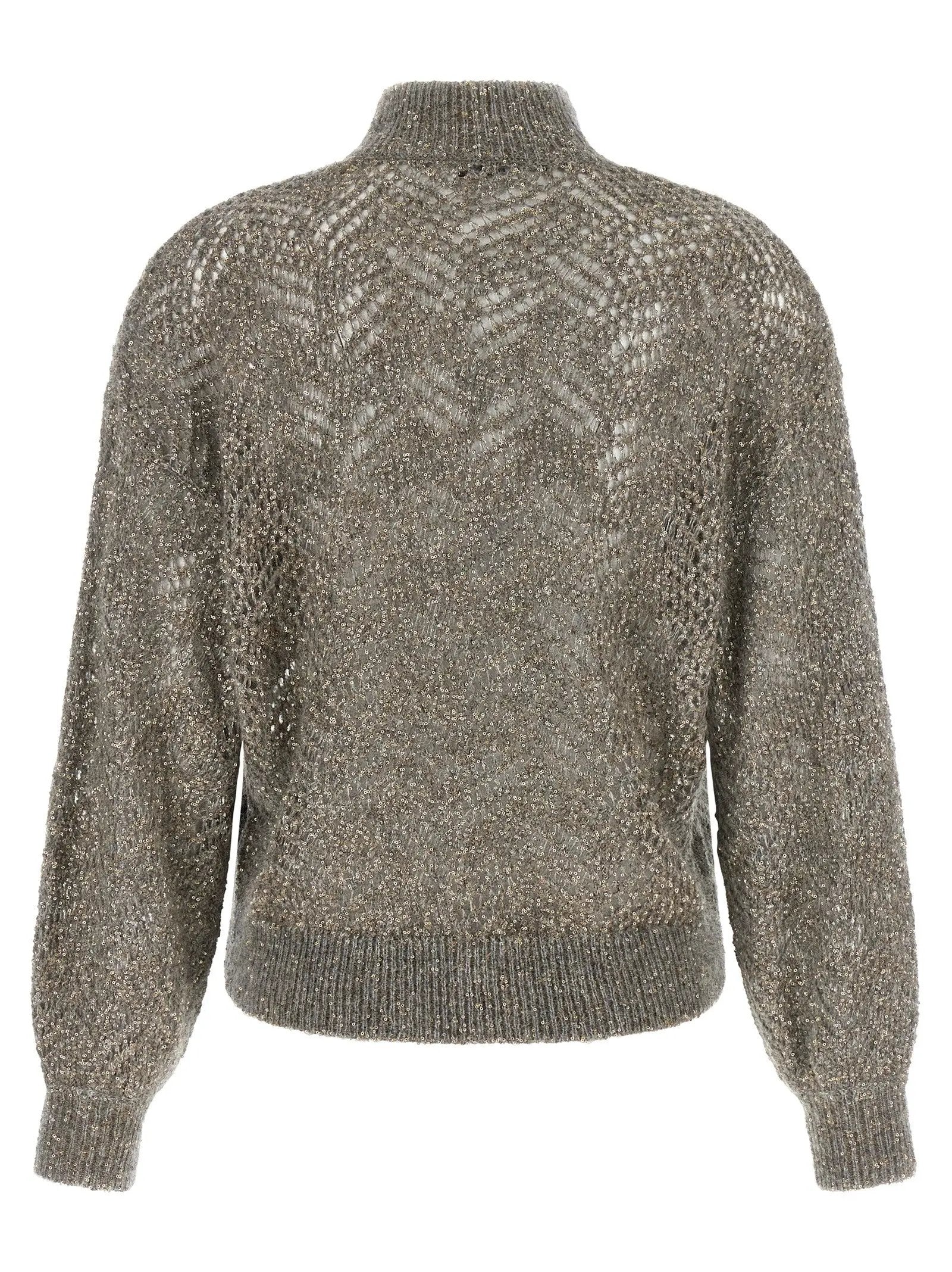 Cardigan Brunello Cucinelli en polyamide gris
