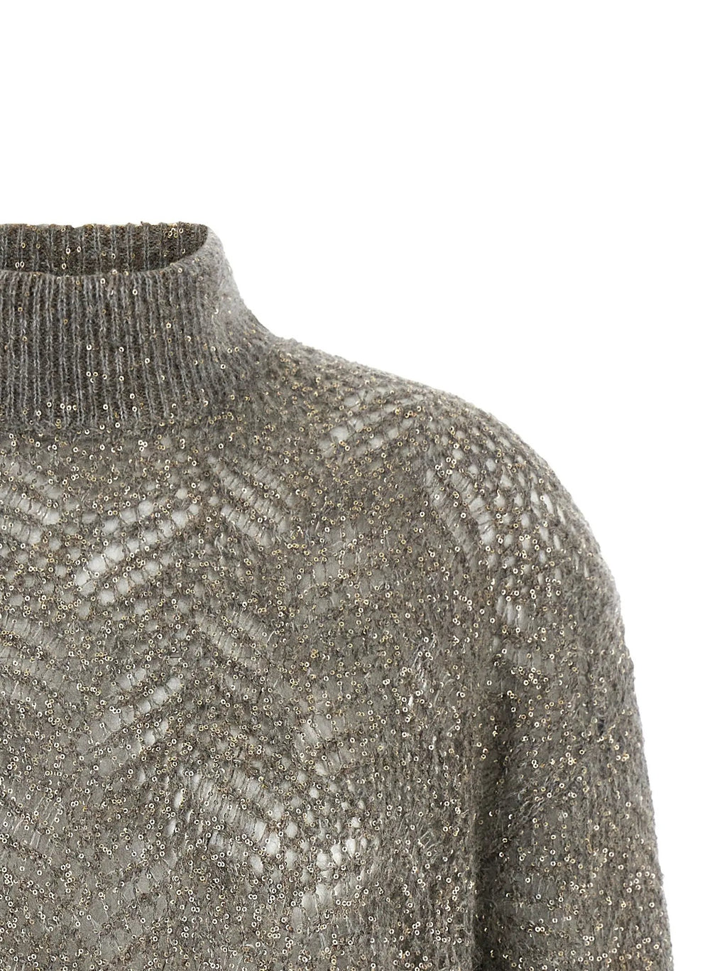 Cardigan Brunello Cucinelli en polyamide gris