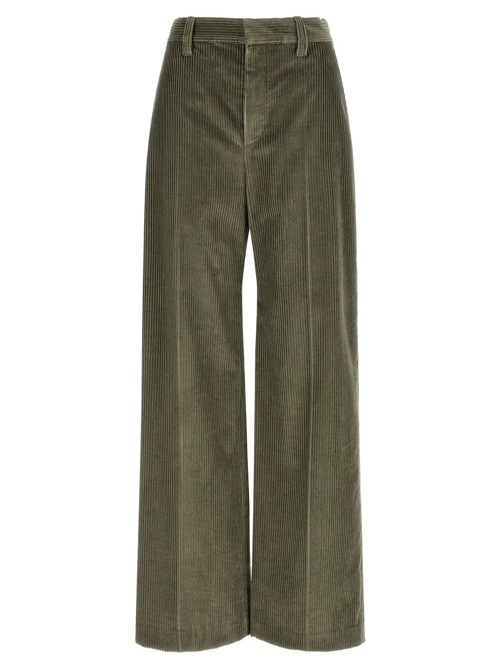 Brunello Cucinelli Bicolor Cotton Flared Pants
