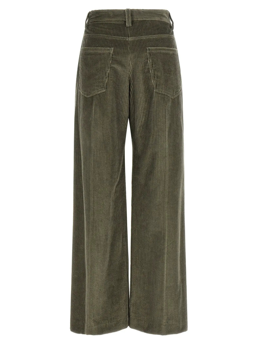 Brunello Cucinelli Bicolor Cotton Flared Pants