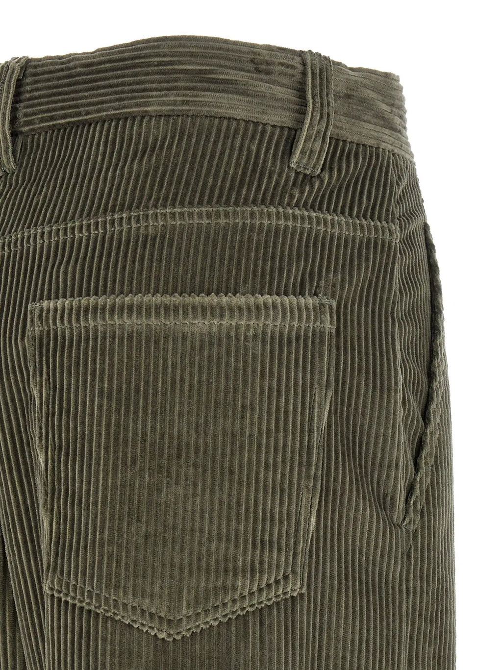 Brunello Cucinelli Bicolor Cotton Flared Pants