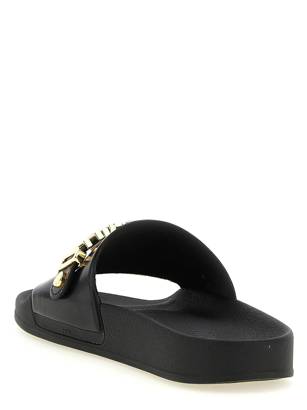 Moschino Gold Pvc Slides