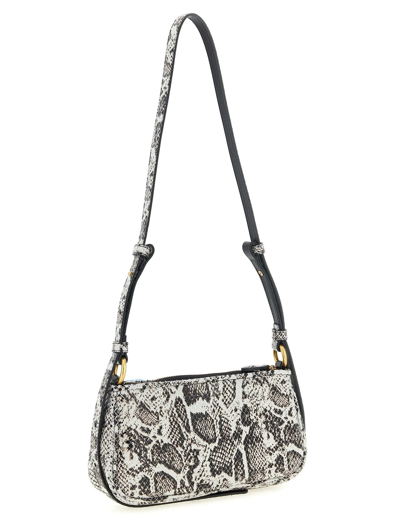 PINKO Gray Calfskin Crossbody Bag