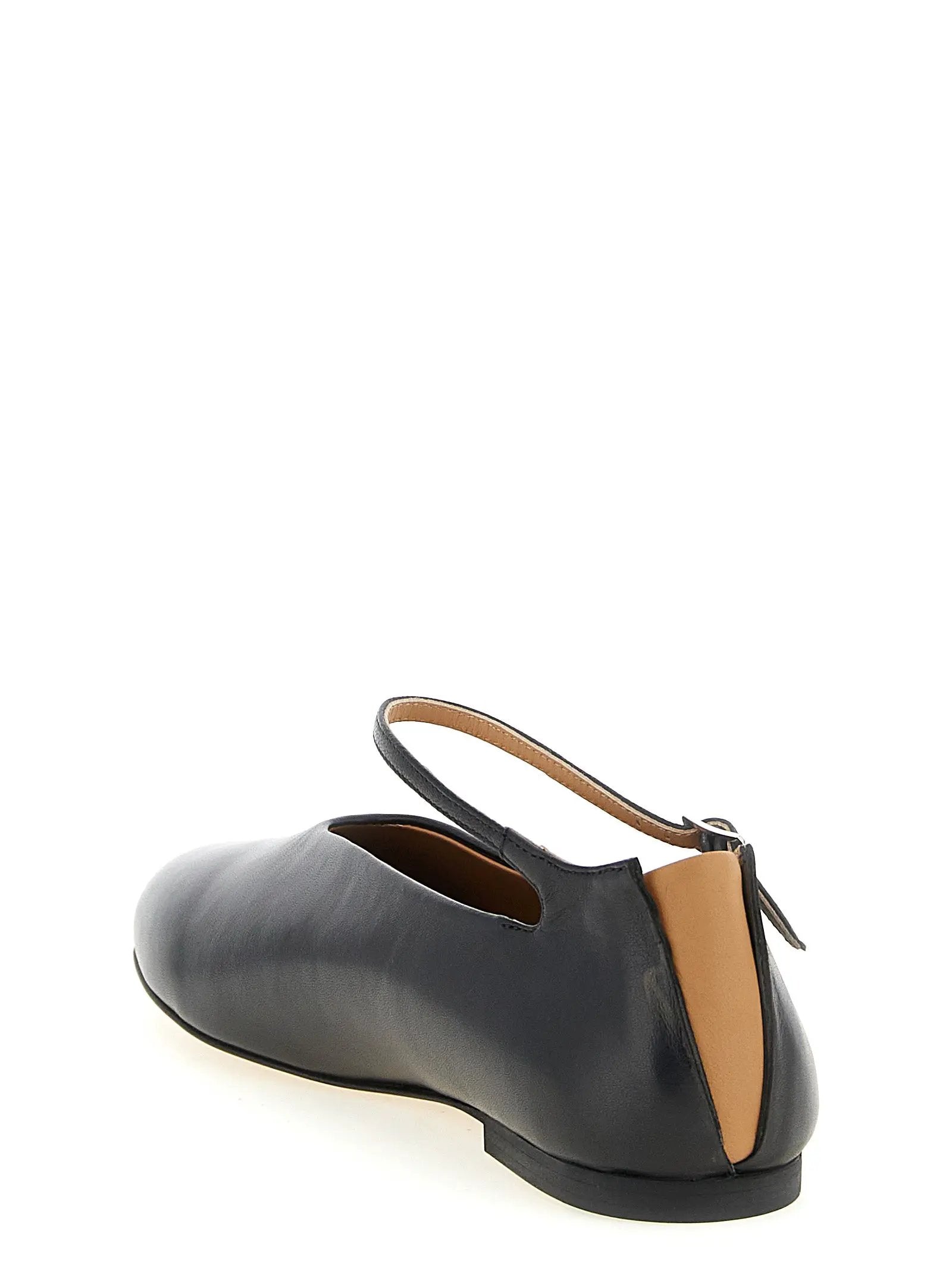 Jil Sander Black Calfskin Ballet Flats