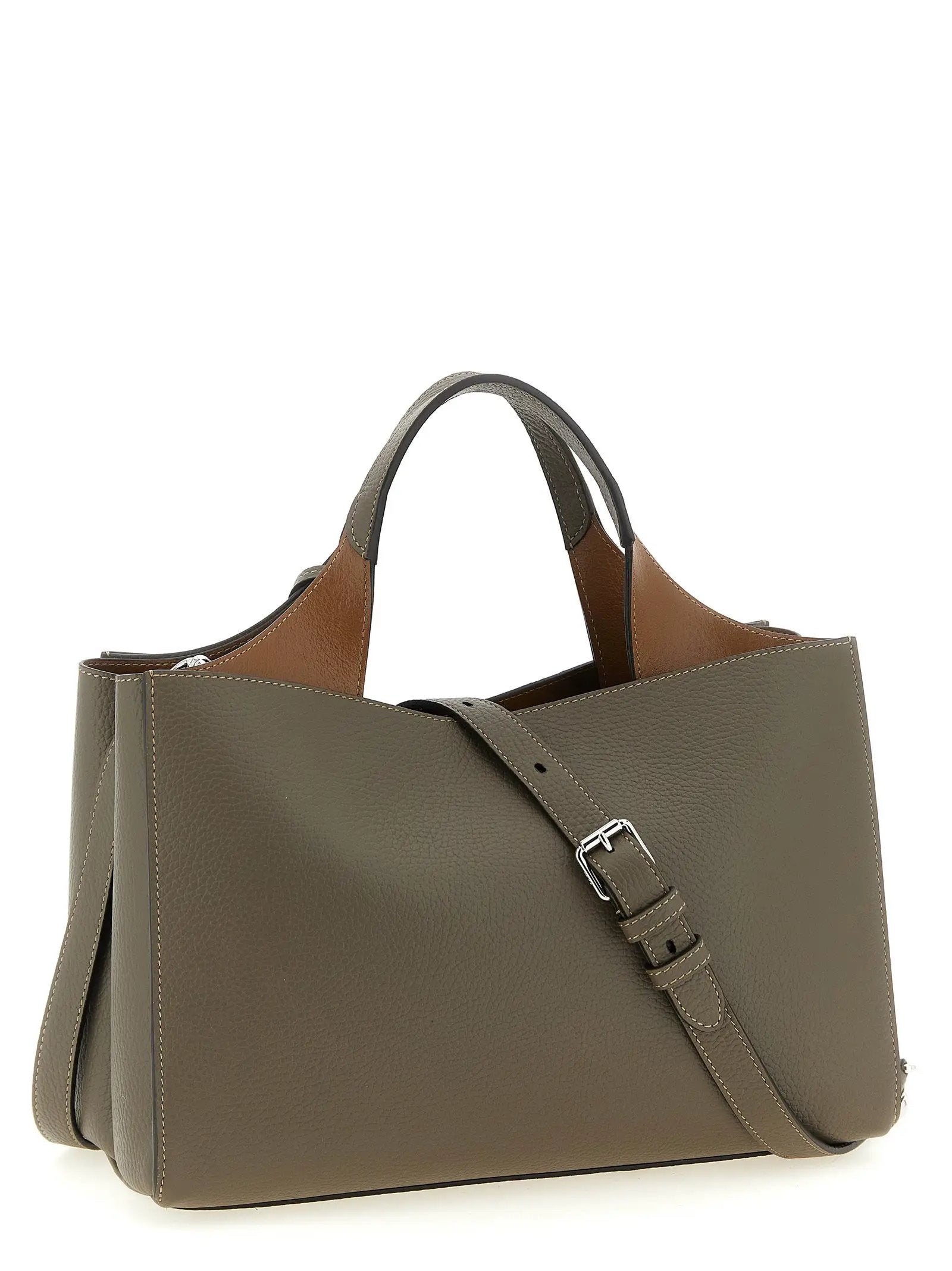 Tod's Gray Calfskin Handbag