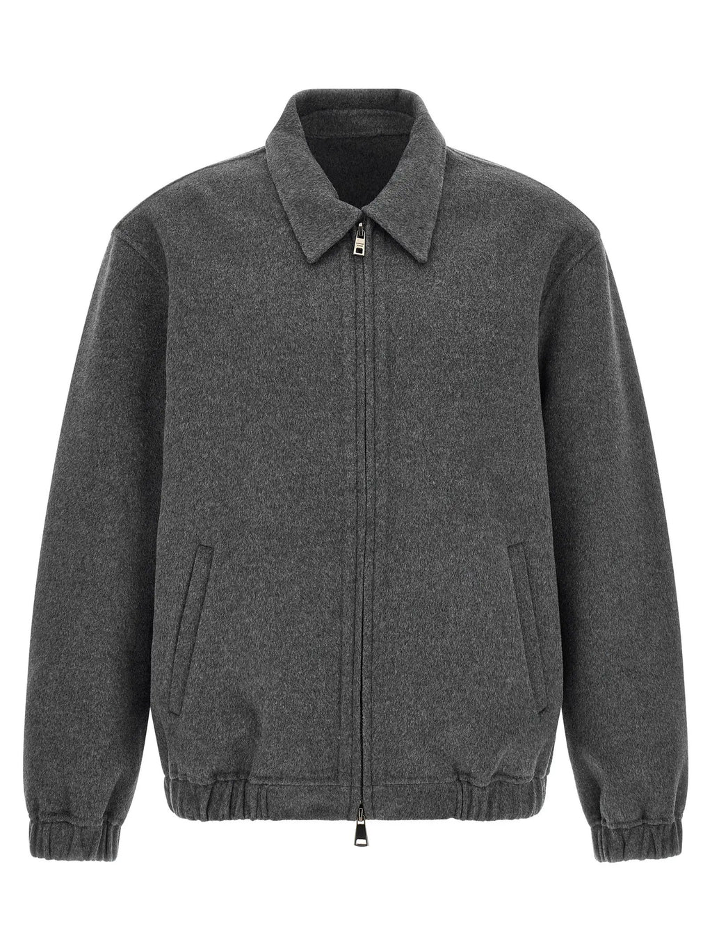 GIORGIO BRATO Gray Wool Full-Length Jacket