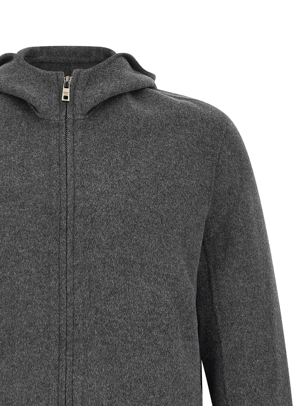 GIORGIO BRATO Gray Wool Full-Length Jacket