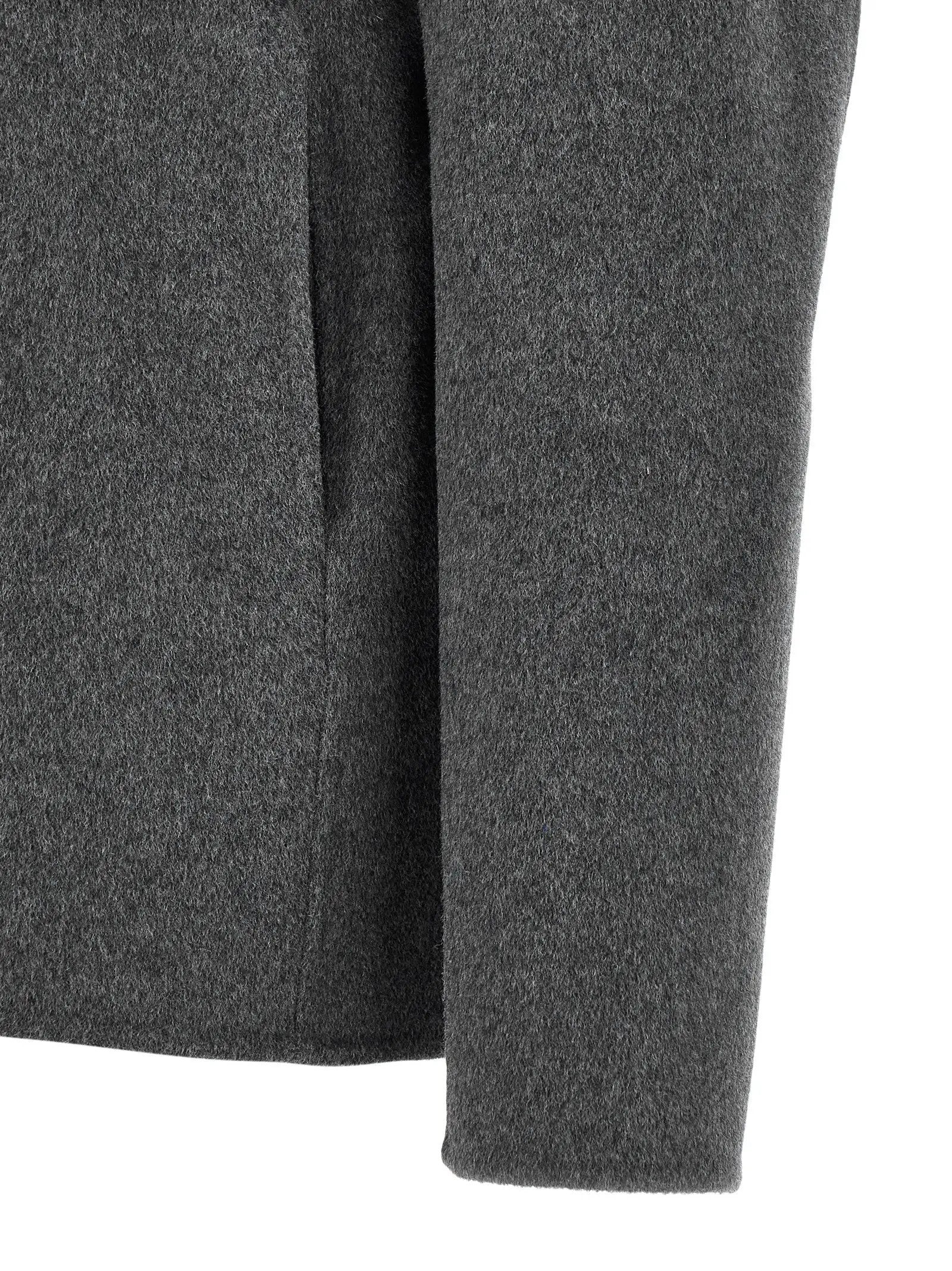 GIORGIO BRATO Gray Wool Full-Length Jacket