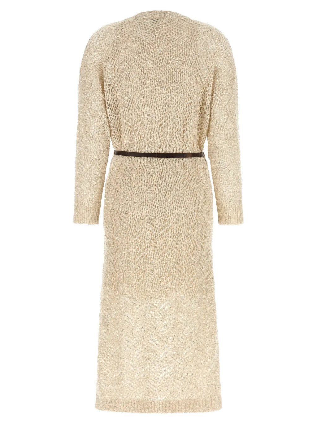 Brunello Cucinelli Beige Polyamide Midi Dress