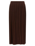 Fabiana Filippi Brown Virgin Wool Midi Skirt