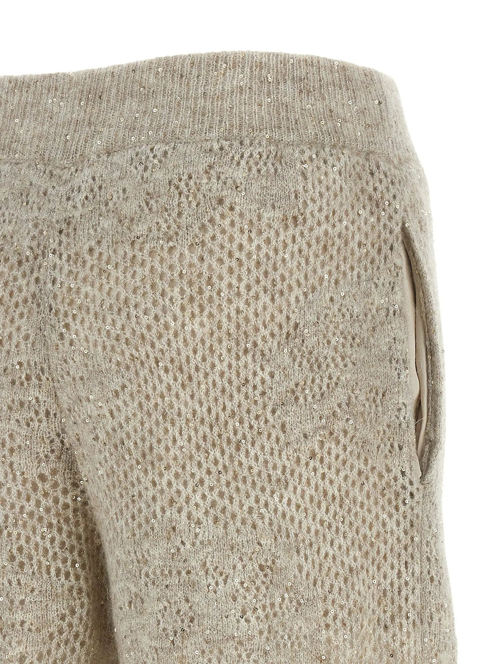 Brunello Cucinelli Beige Nylon Casual Pants