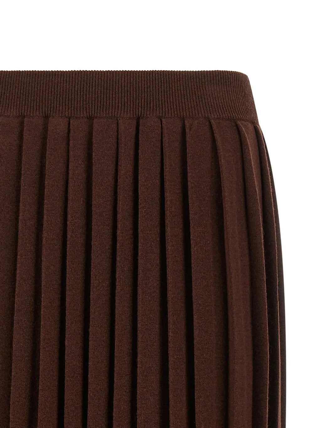 Fabiana Filippi Brown Virgin Wool Midi Skirt