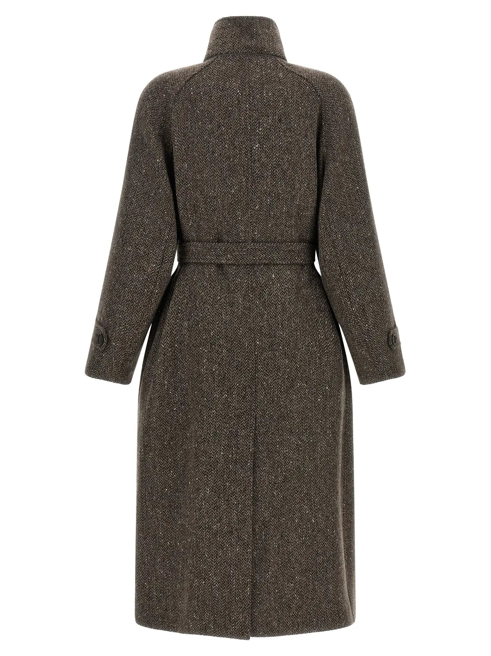 Manteau Brunello Cucinelli en Laine Vierge Marron