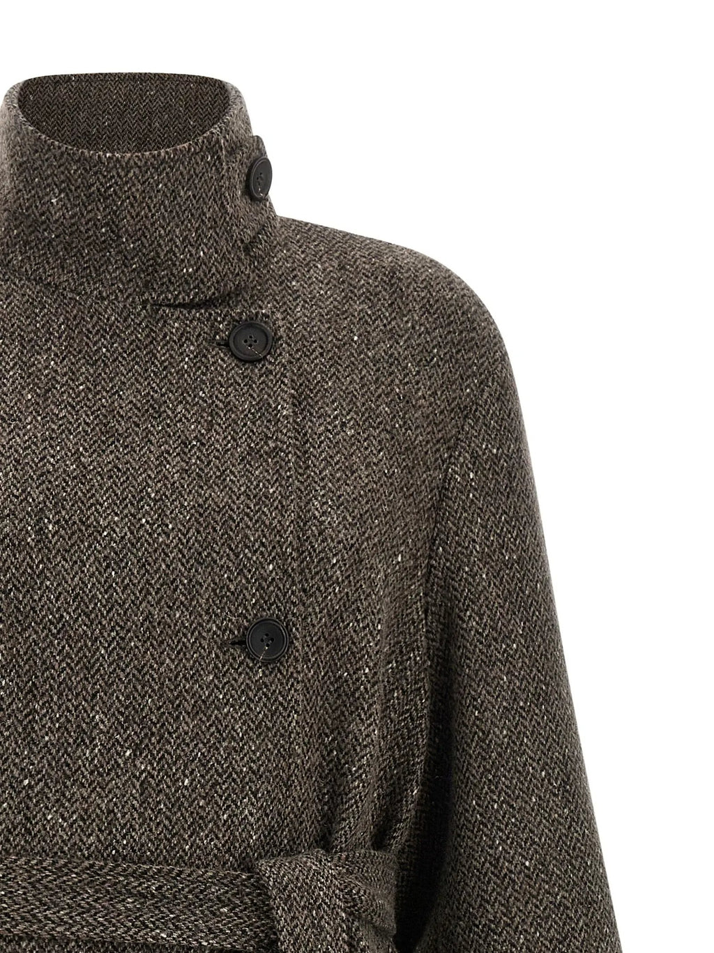Manteau Brunello Cucinelli en Laine Vierge Marron