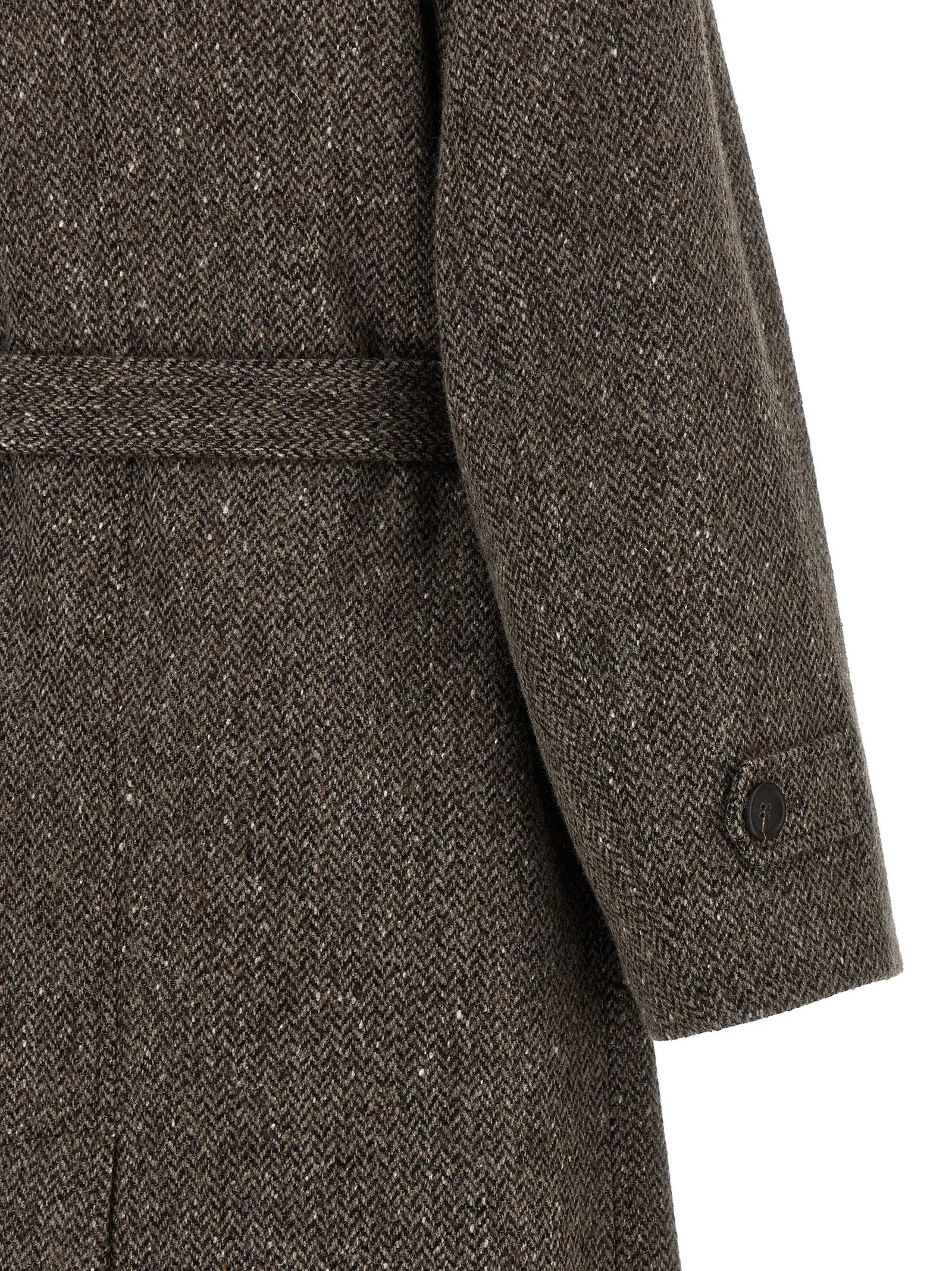 Manteau Brunello Cucinelli en Laine Vierge Marron