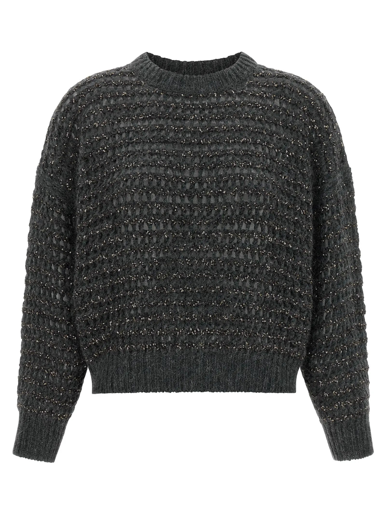 Brunello Cucinelli Gray Elastane Cardigan