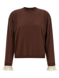 Cardigan Fabiana Filippi en Laine Vierge Marron