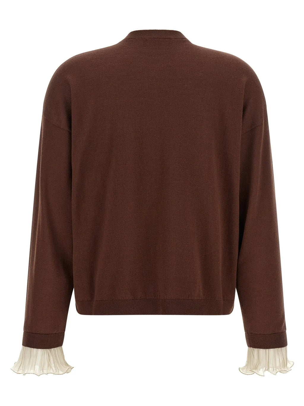 Cardigan Fabiana Filippi en Laine Vierge Marron