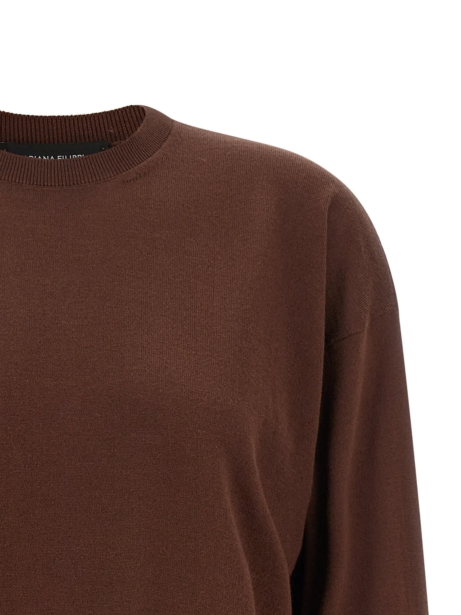 Cardigan Fabiana Filippi en Laine Vierge Marron