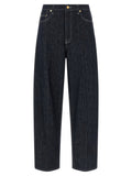Fabiana Filippi Jeans en denim de coton bleu