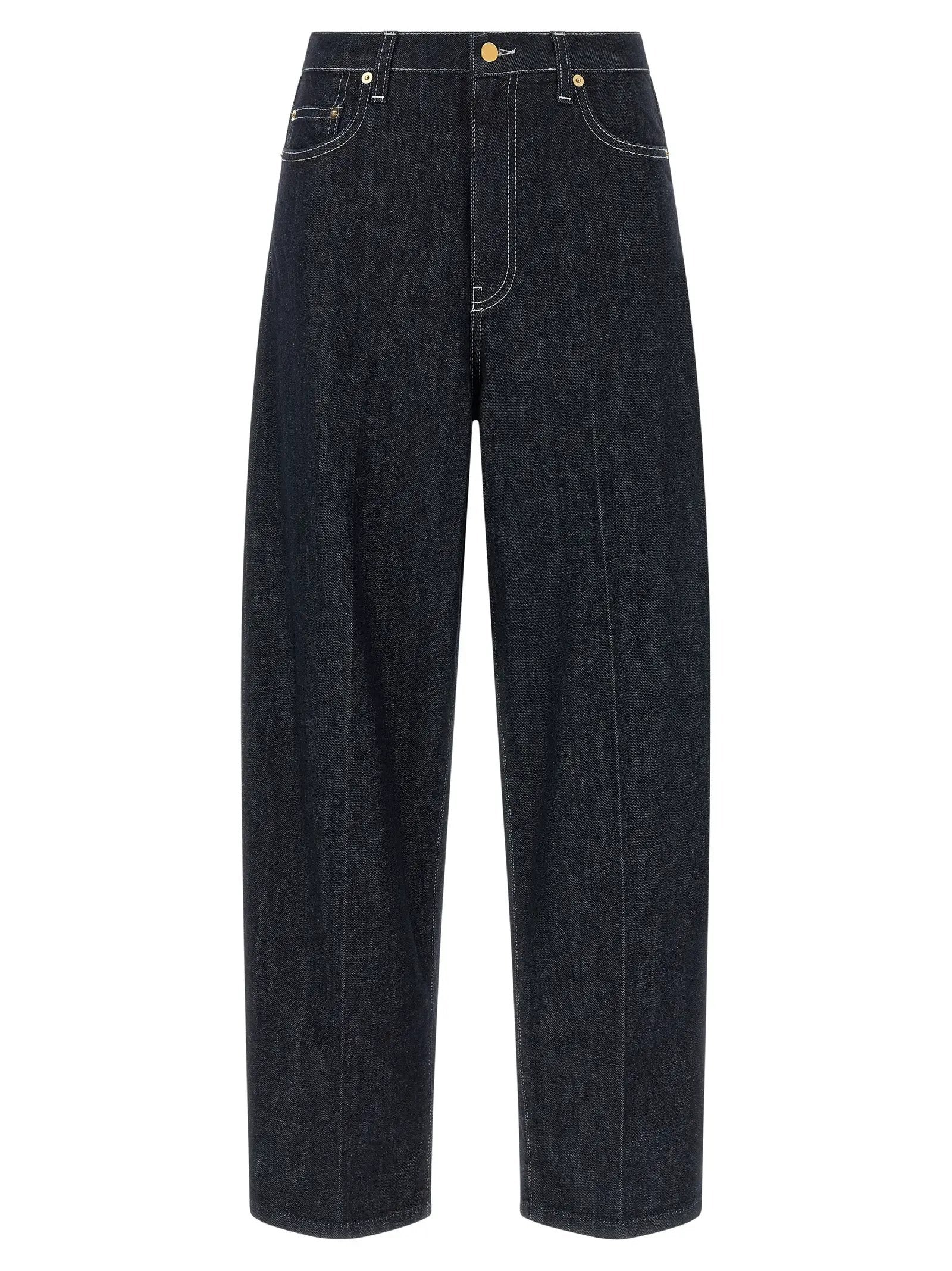 Fabiana Filippi Jeans en denim de coton bleu