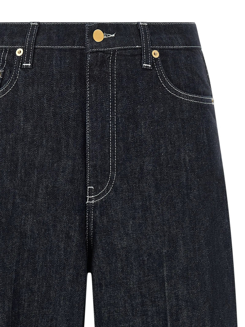 Fabiana Filippi Jeans en denim de coton bleu