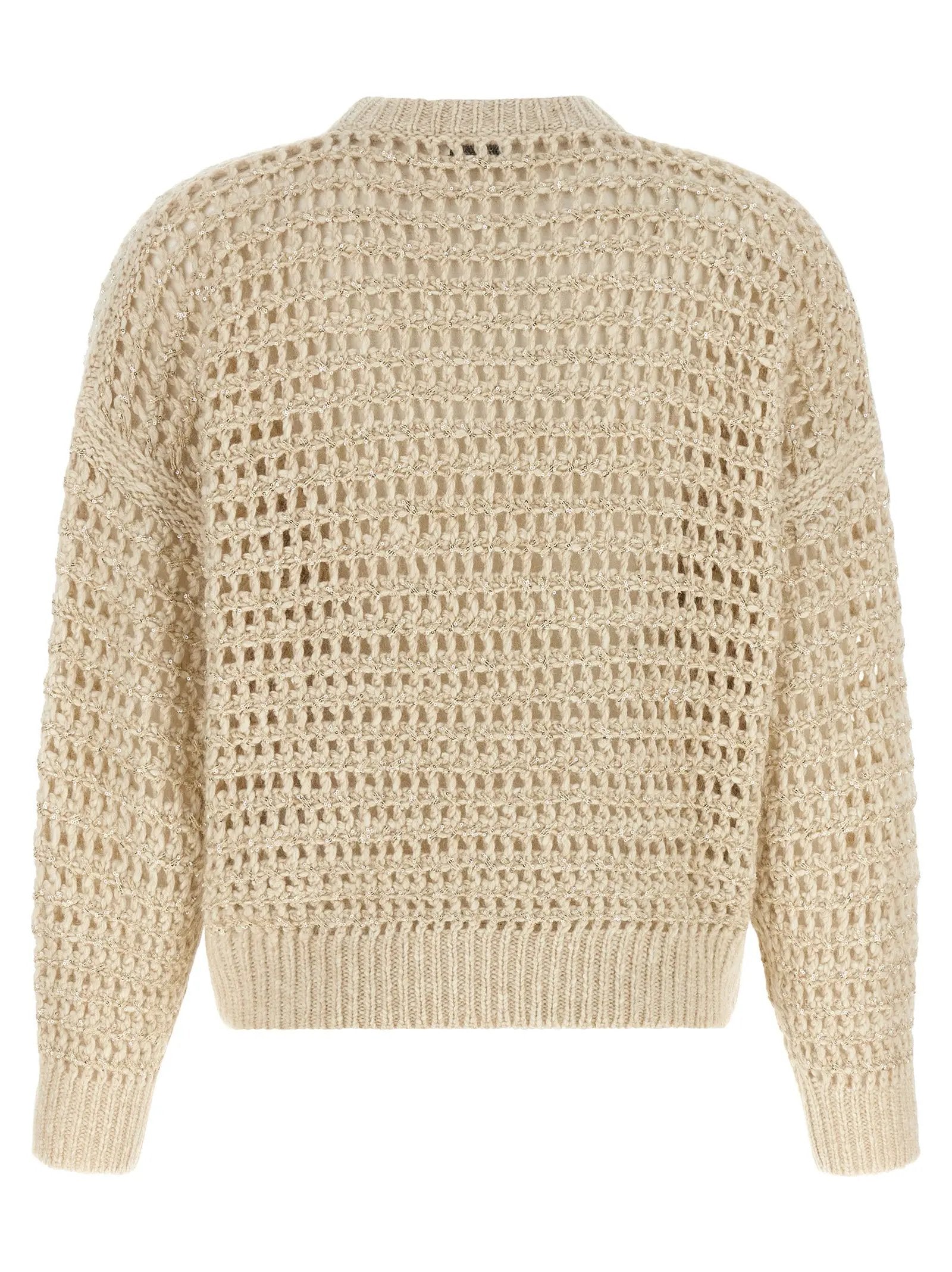 Brunello Cucinelli Beige Elastane Cardigan