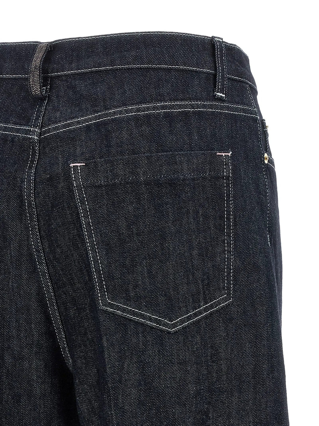 Fabiana Filippi Jeans en denim de coton bleu