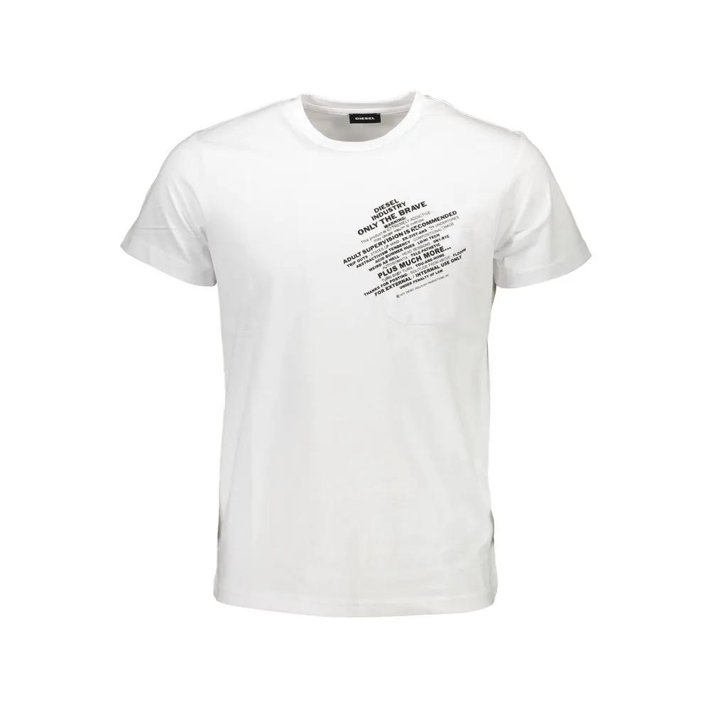 T-shirt Diesel en coton blanc pour homme