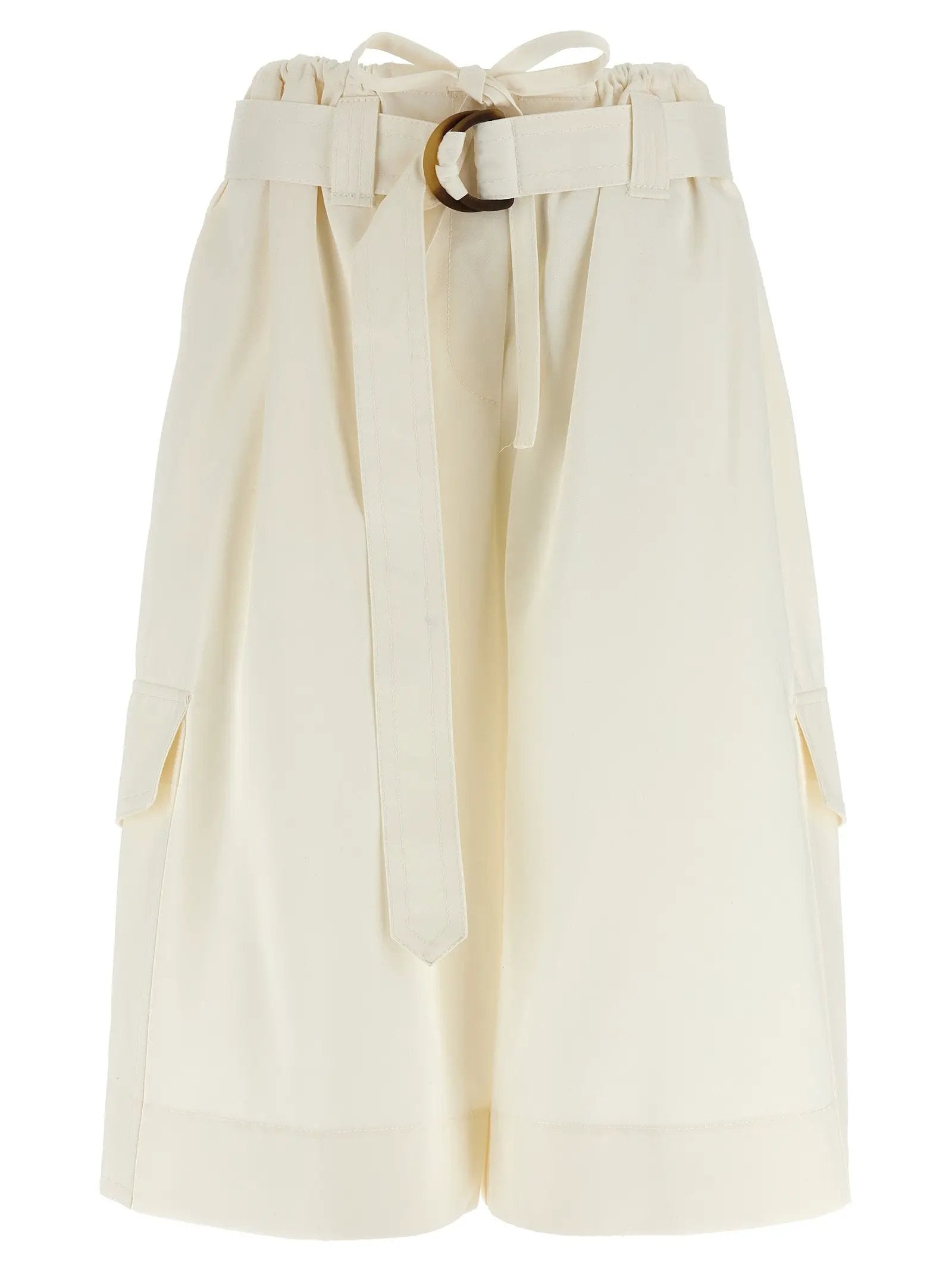 Zimmermann White Cotton Bermuda Shorts
