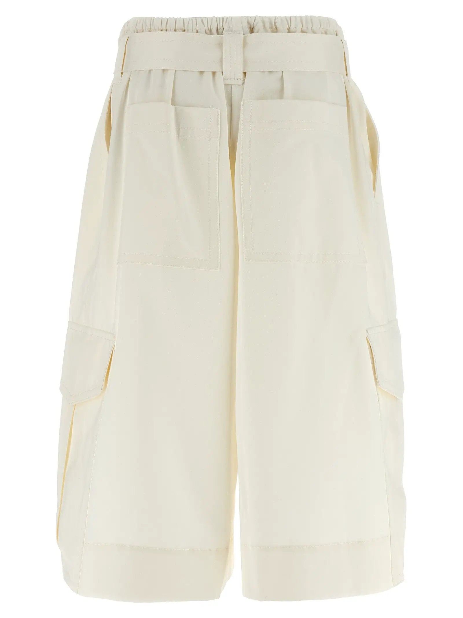 Zimmermann White Cotton Bermuda Shorts