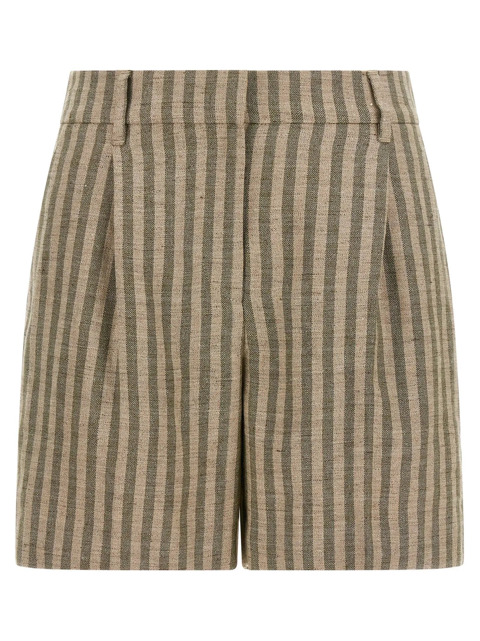 Short Brunello Cucinelli en lin bicolore